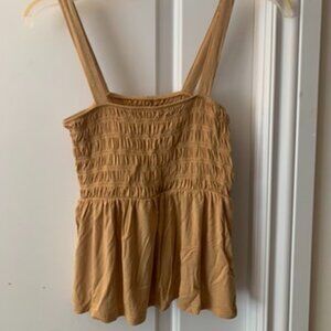 Beige Ruffle Top